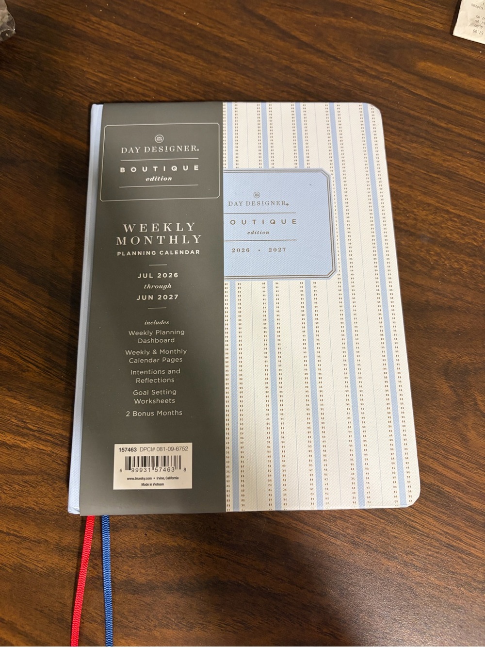 Boutique Edition Light Blue Weekly Monthly Planner